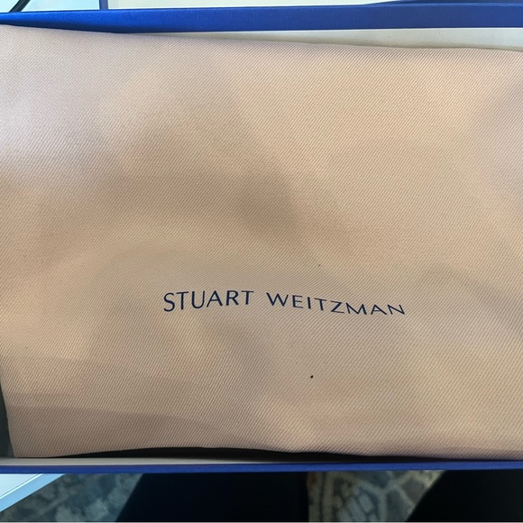 Stuart Weitzman Crystal Fleur 50 Block Slingback / White Wedding Shoe - Picture 7 of 9